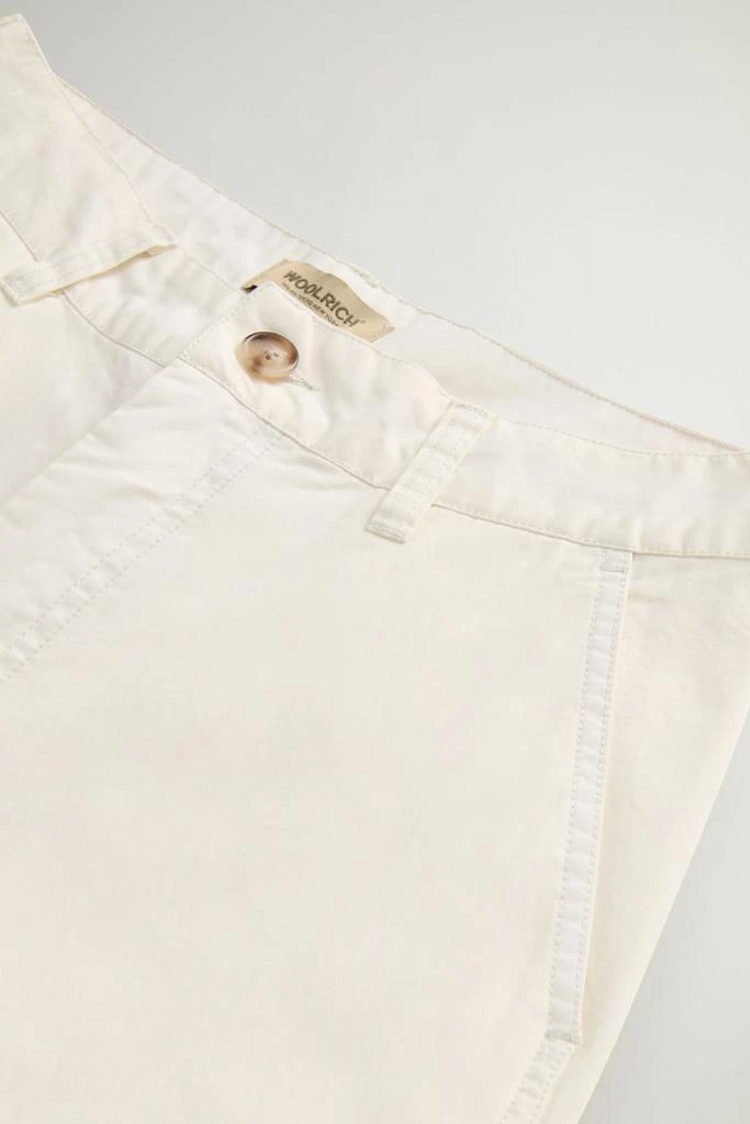 Woolrich Garment-Dyed Pure Cotton Chino Pants - Women - White 6