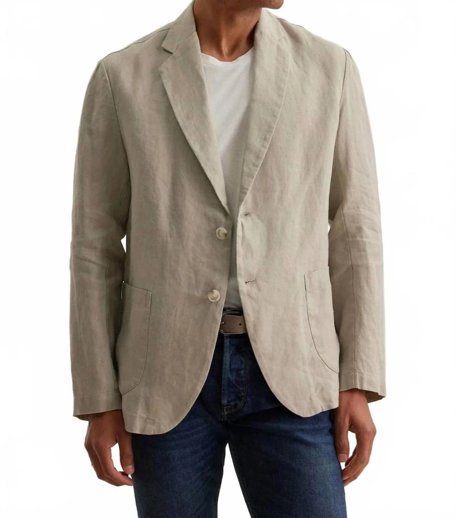 Velvet by Graham 
Spencer Warren Linen Blazer In Beige