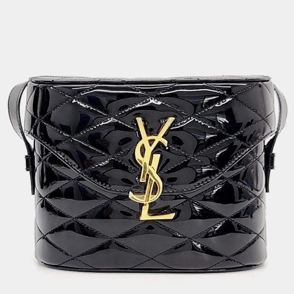 Yves Saint Laurent Box Bag June black quilted leather