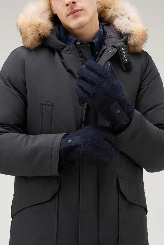 WOOLRICH Gloves in Recycled Wool Blend - Elmer / Woolrich - Men - Blue 4