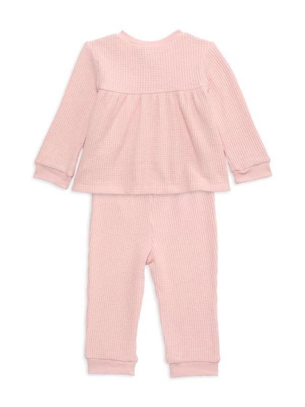 Calvin Klein Baby Girl's 3-Piece Textured Top, Pants & Headband Set 2