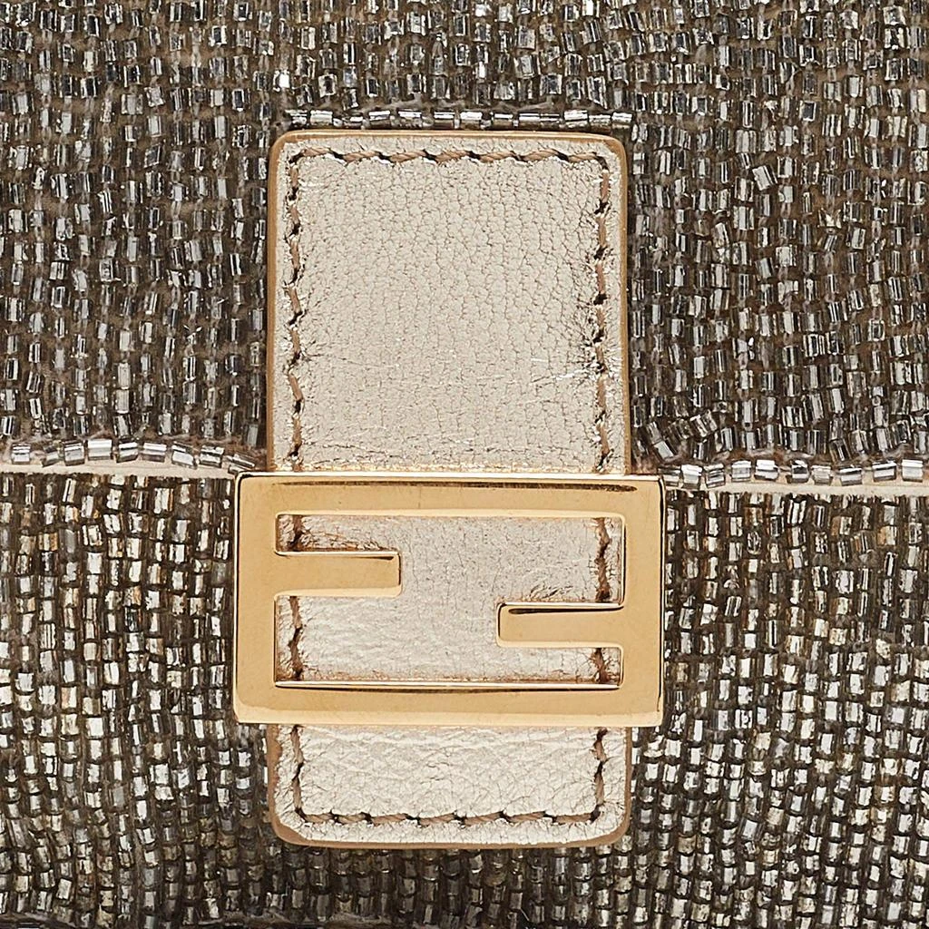 Fendi Fendi Metallic Beaded Micro Baguette Bag 5