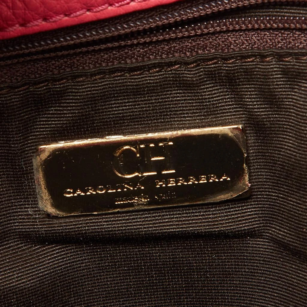 CH Carolina Herrera CH Carolina Herrera Pink Monogram Embossed Leather Audrey Shoulder Bag 17