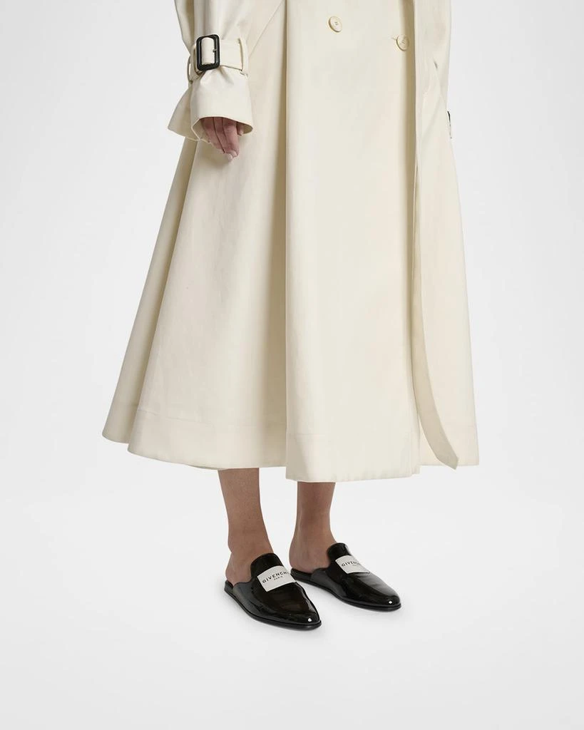 Givenchy Logo Label Patent Leather Mules 2