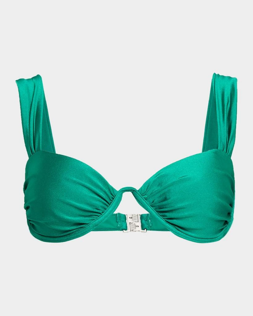 SIMKHAI Anniston Ruched Bikini Top