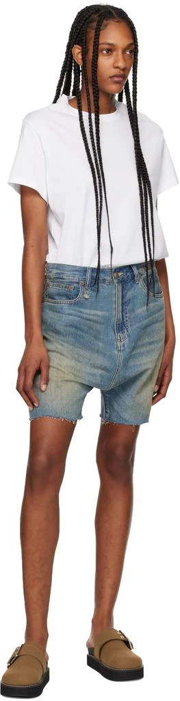 R13 Indigo Marky Drop Denim Shorts 4