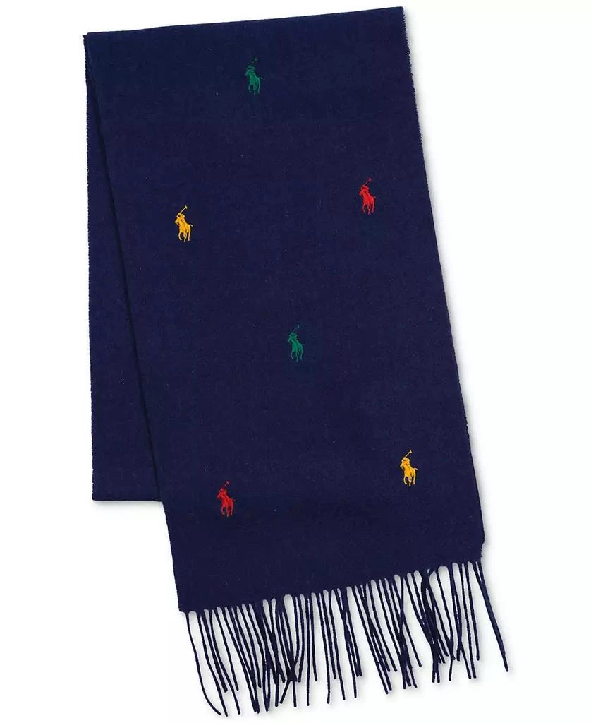 Ralph Lauren Men's Embroidered Polo Player Scarf 1