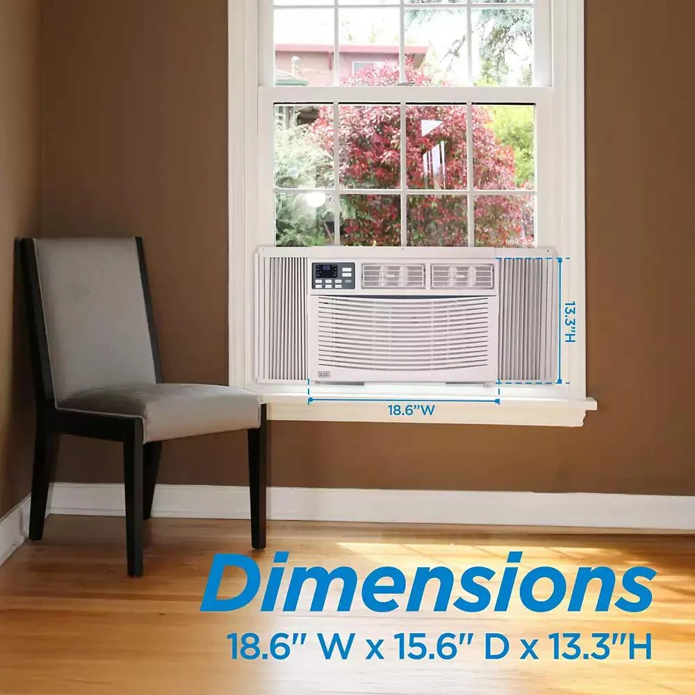 Black & Decker BLACK+DECKER Window Air Conditioner 8,000 BTU, AC Window Unit Cools Up to 350 Square Feet, Window AC Unit with Remote Control, 3 Cooling Speeds and Fan Only Function, BWAC08WTB, White 7