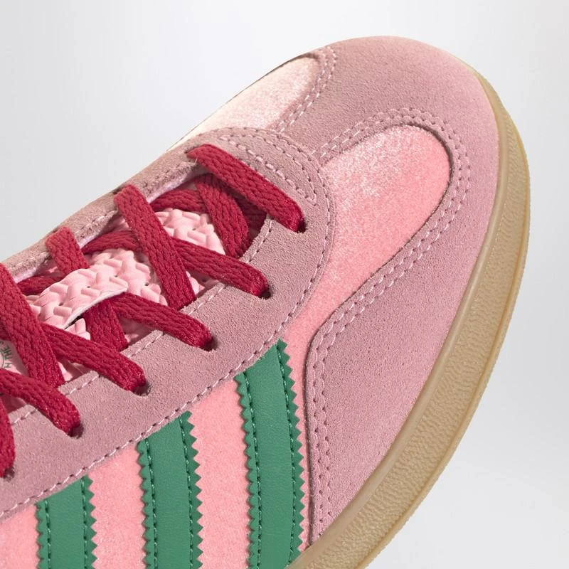 Adidas Gazelle Indoor Court Green/Glow Pink/Gum velvet Sneaker 5