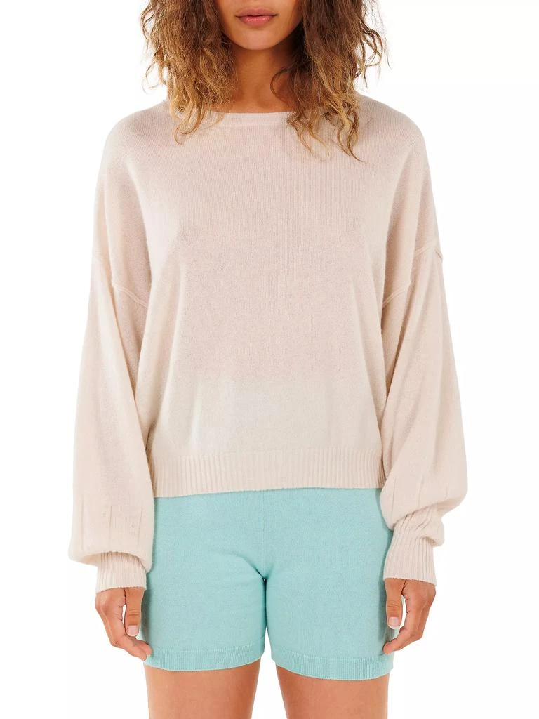 CRUSH CASHMERE Abby Cashmere Balloon-Sleeve Sweater 1