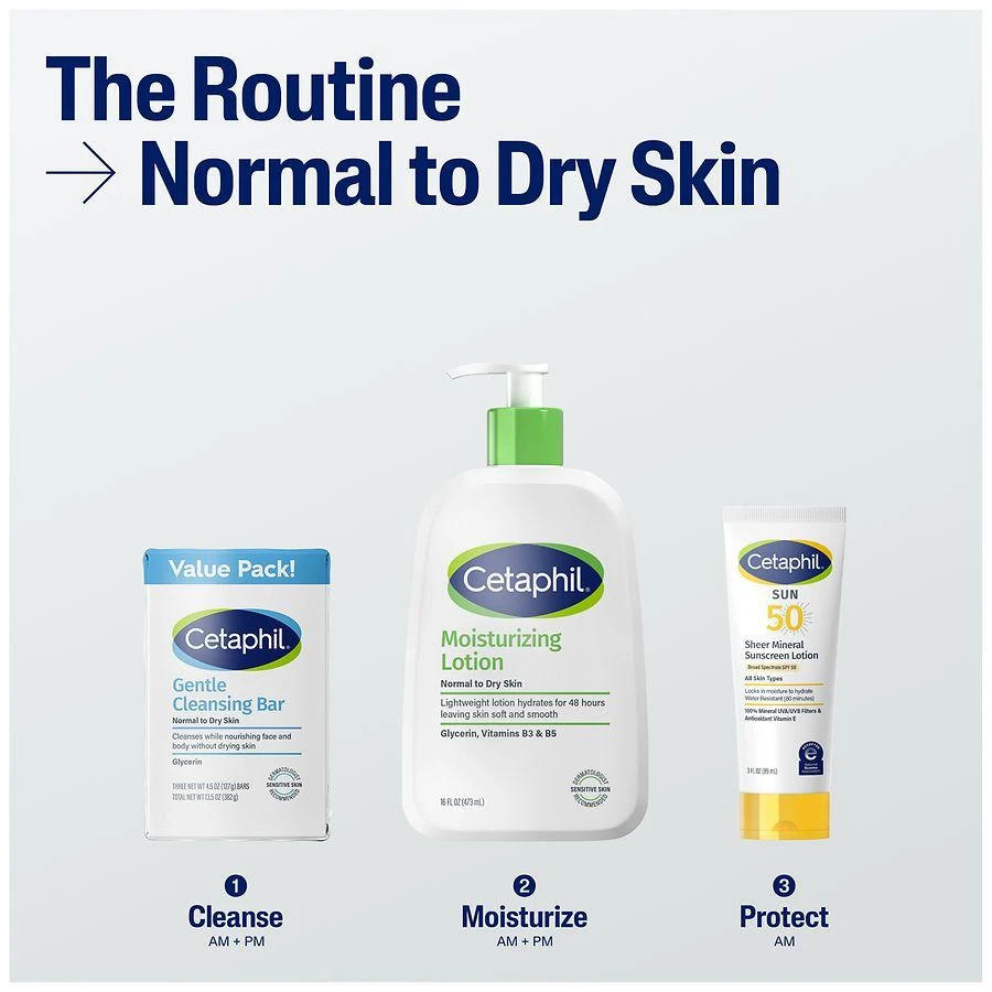 Cetaphil Gentle Cleansing Bars Value Pack, Normal to Dry Skin 7