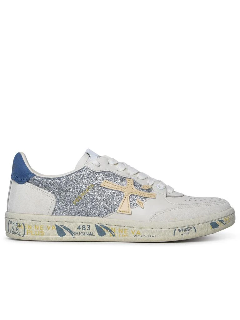 PREMIATA Premiata 'Basket Clayd' Cream Leather Blend Sneakers 1