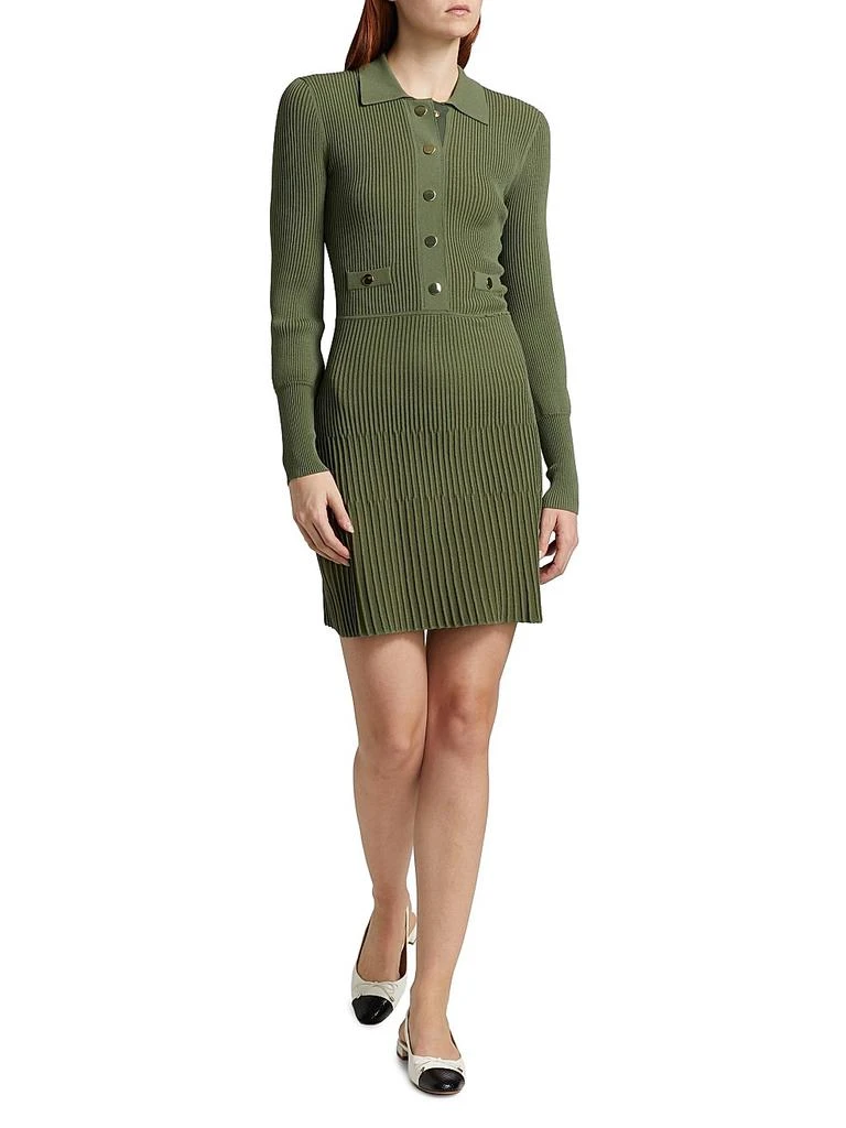 VERONICA BEARD Lauper Rib-Knit Sweaterdress 2