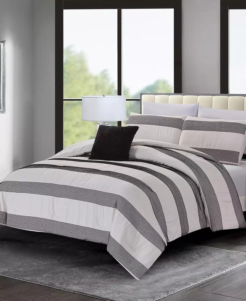Rachel Roy Chenille Stripe 4-Pc. Comforter Set