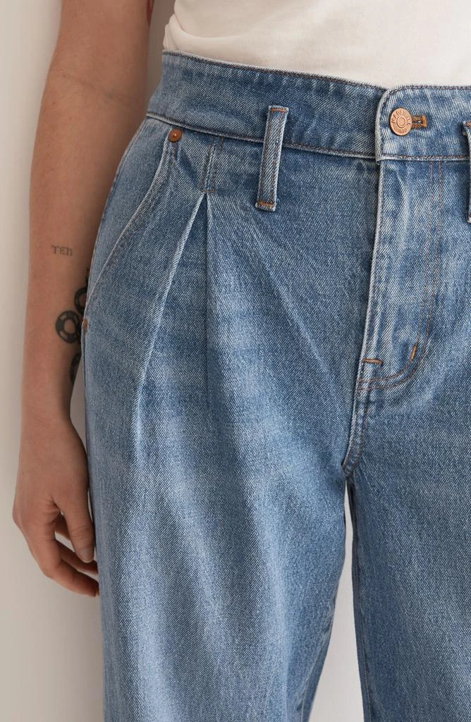 Madewell The Perfect Vintage Pleated High Waist Crop Wide Leg Jeans 6