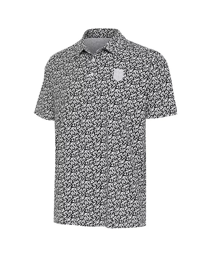 Antigua Men's Gray/Black USMNT Seasons Polo Shirt 4