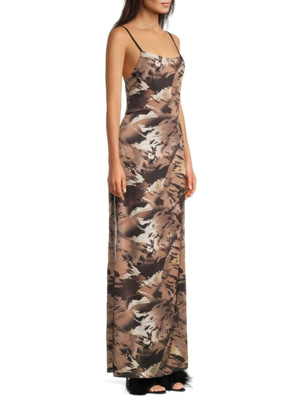 Heron Preston Camo Squareneck Maxi Dress 3