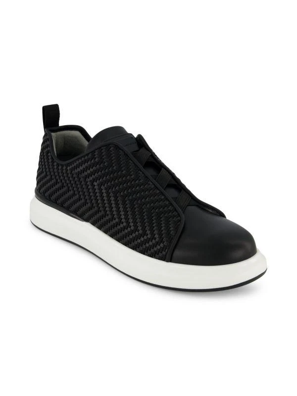 Karl Lagerfeld Paris Mixed Media Laceless Sneakers 2