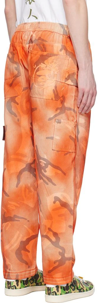 AAPE by A Bathing Ape Orange Camo Cargo Pants 3