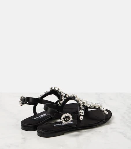 Dolce 
Gabbana Bianca embellished satin sandals 2