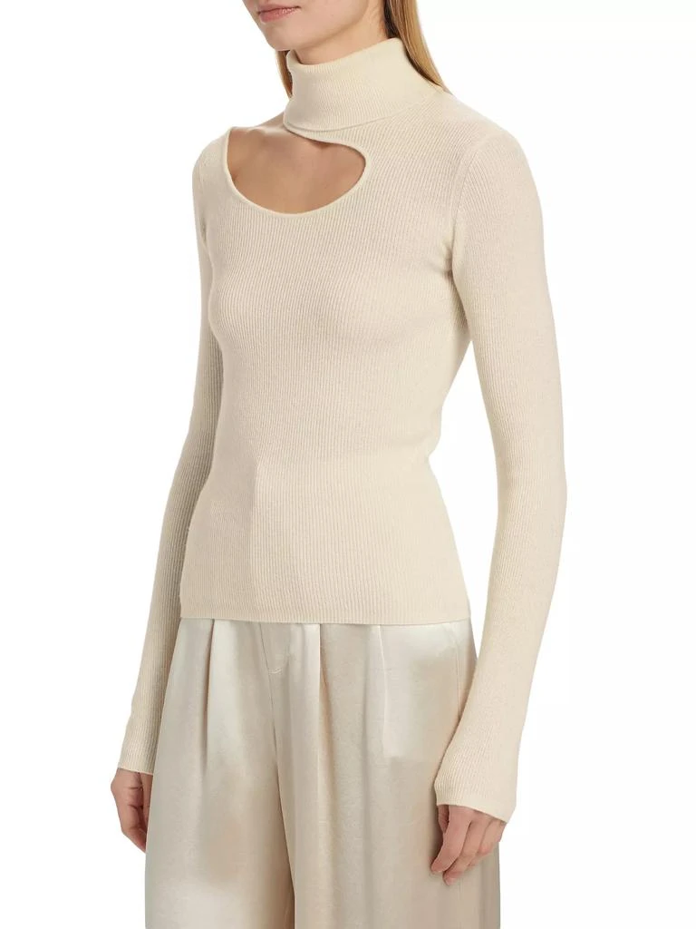 Naadam Wool Cashmere Cut-Out Turtleneck Top 4