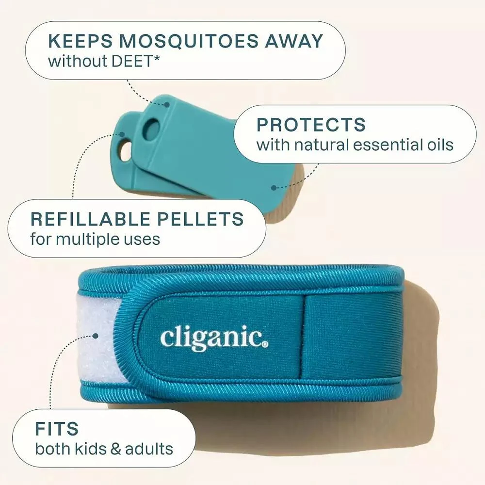 Cliganic Mosquito Repellent Refillable Wristbands - 3PK 
6 Refills 5