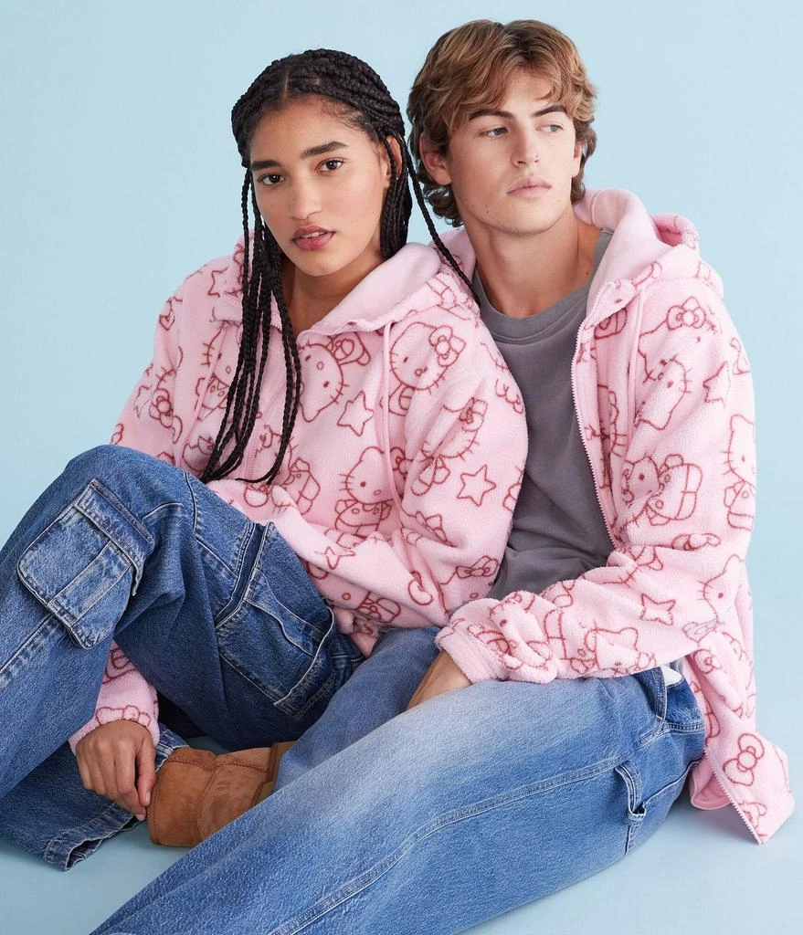 Aeropostale Hello Kitty Sherpa Full-Zip Hoodie 1