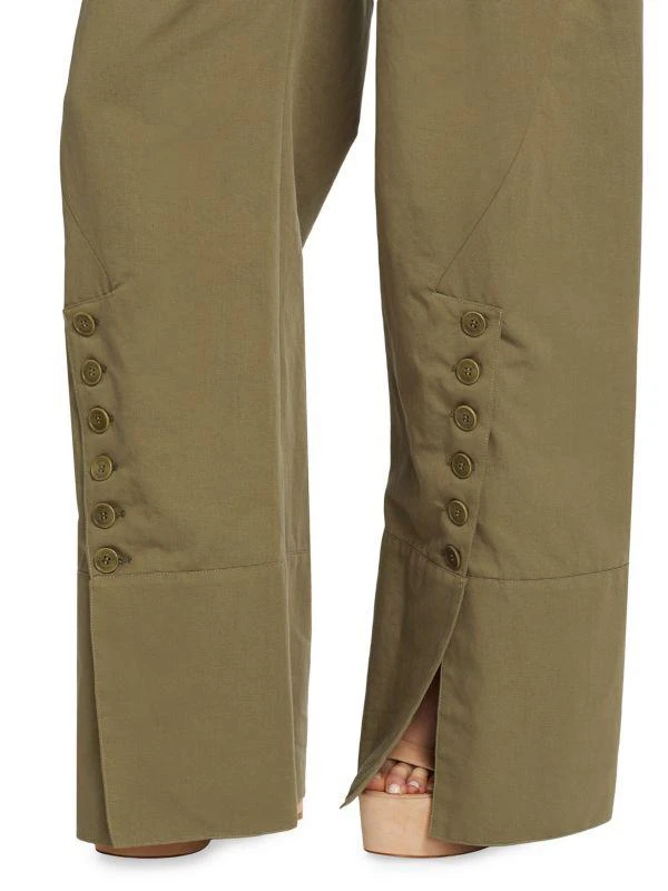 Altuzarra Hency Wide-Leg Button-Cuff Pants 4