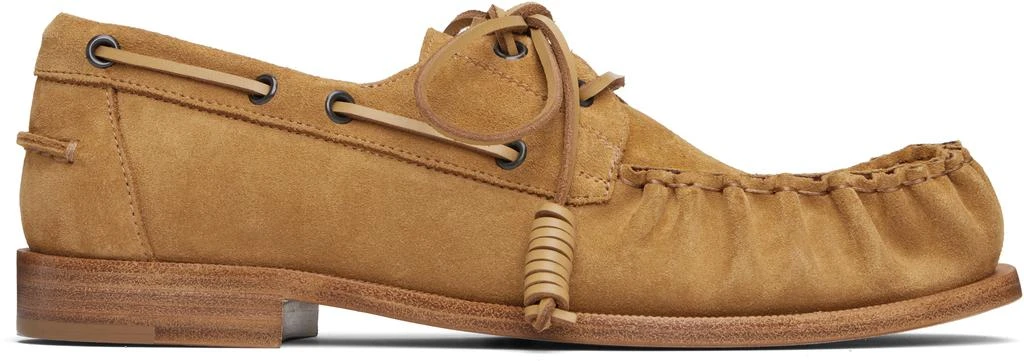 Dries Van Noten Tan Suede Boat Shoes 1