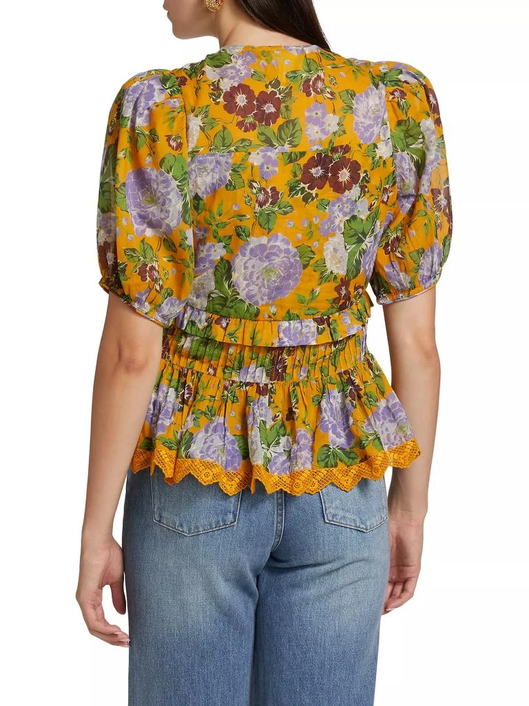 Farm Rio Capri Floral V-Neck Blouse 5