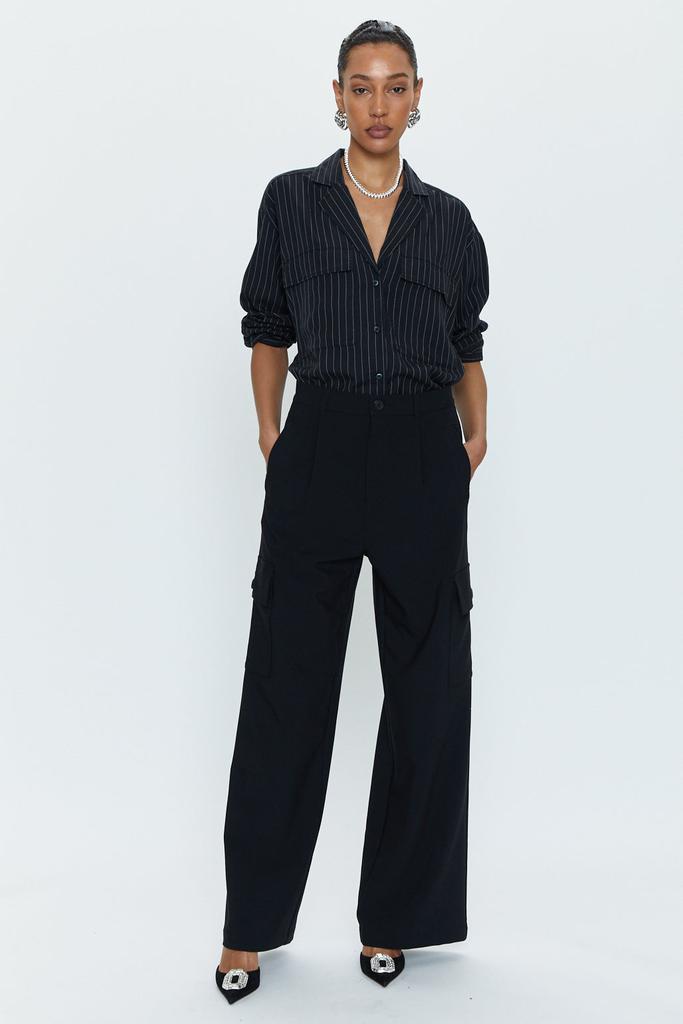Pistola Denim Brynn High Rise Relaxed Cargo - Black