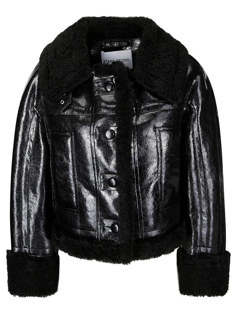 STAND STUDIO Stand Studio Aby Shearling Trim Jacket 1