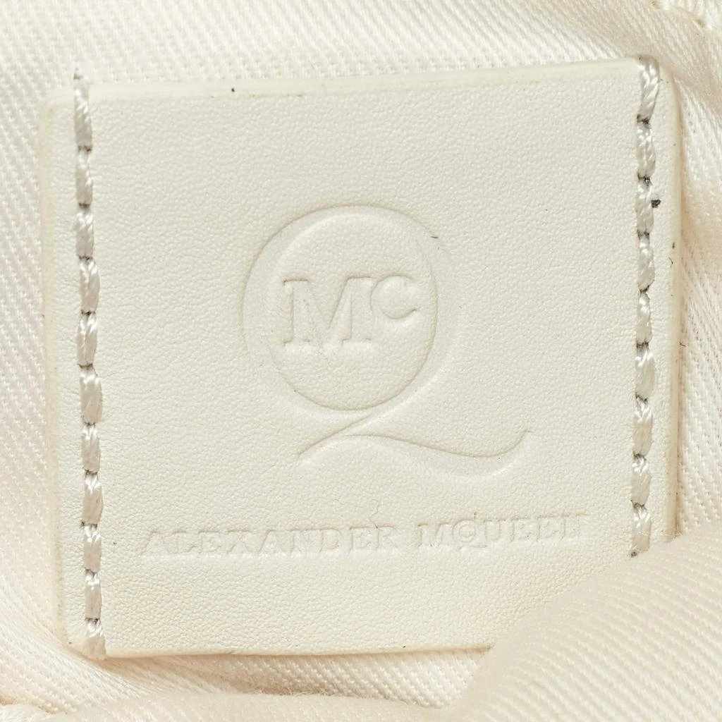 Alexander McQueen McQ by Alexander McQueen Off White Laser Cut Fold Over Clutch 8