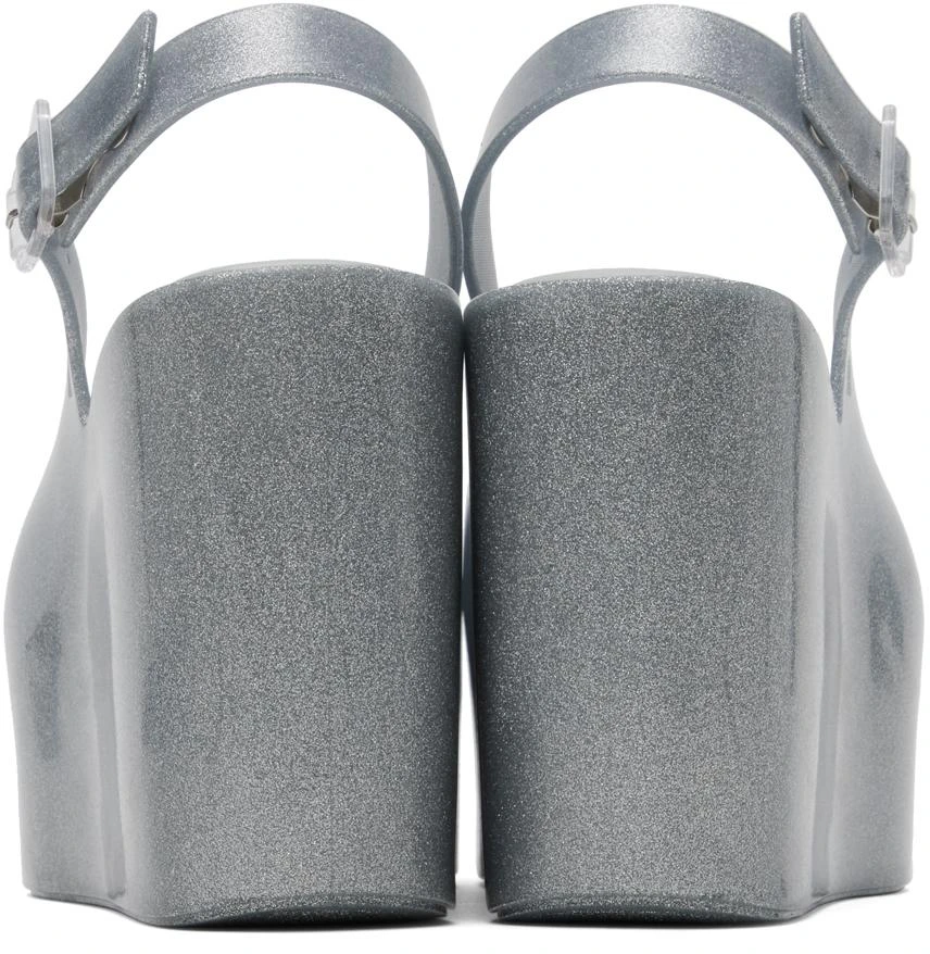 Melissa Silver Groovy Wedge Heels 2