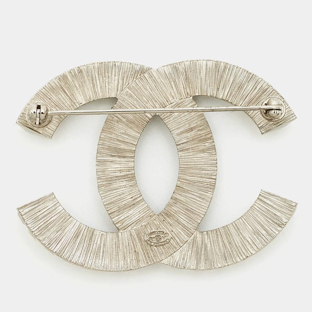 Chanel Chanel CC Crystals Silver Tone Brooch 2