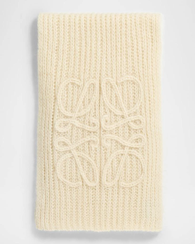 Loewe Anagram Crochet Mohair-Blend Scarf 1