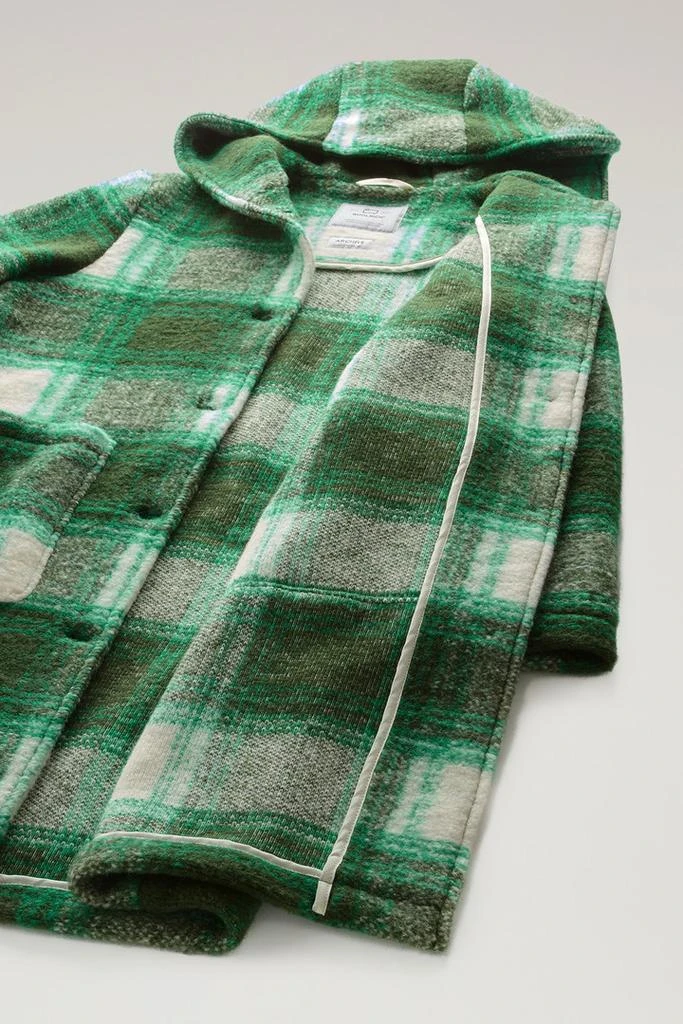 Woolrich Gentry Long Check Coat with Hood - Women - Gray 5