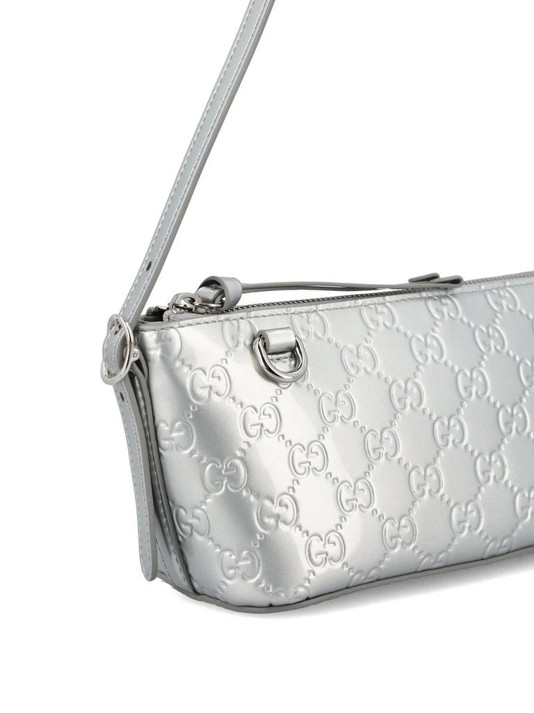 Gucci Gucci GG Emblem Metallic Small Shoulder Bag 4