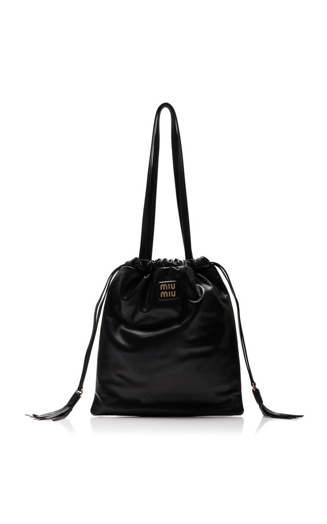 Miu Miu Miu Miu - Leather Tote Bag - Black - OS - Moda