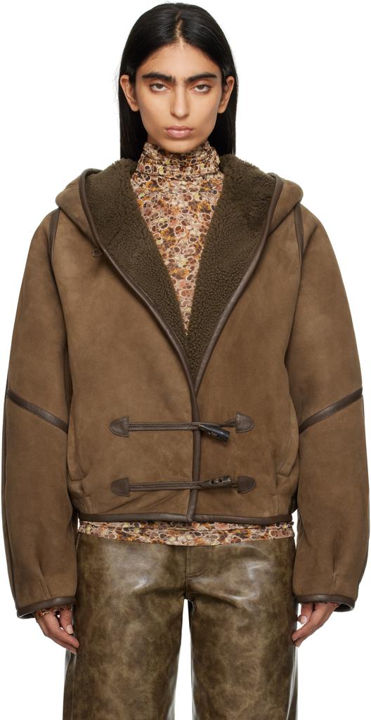 Isabel Marant Khaki Amiel Shearling Jacket