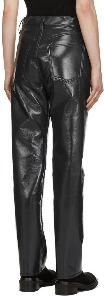 AGOLDE Grey 90s Recycled Leather Trousers 3