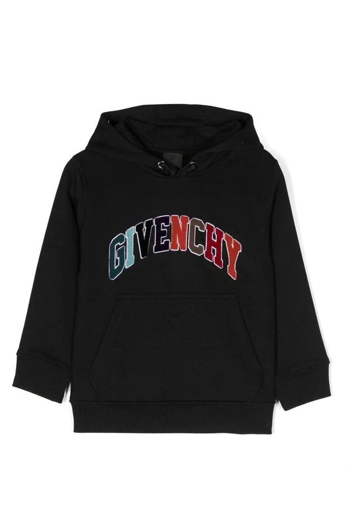 undefined Kids Multi Colour Logo Hoodie Black 1