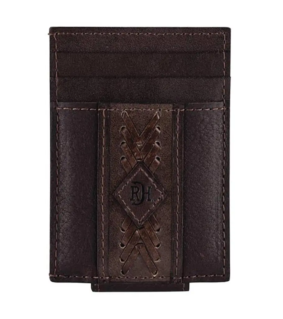 Red Dirt Hat Company Red Dirt Hat Company - Men's Genuine Leather Arrow Stitch Front Pocket Wallet