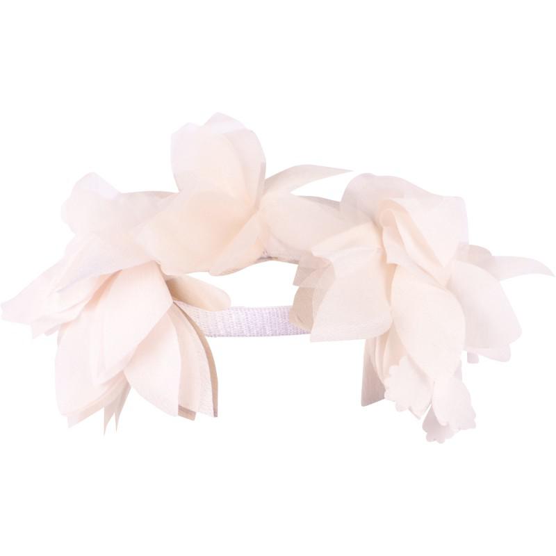 Tutu Du Monde Appliqued flowers headband in porcelain pink