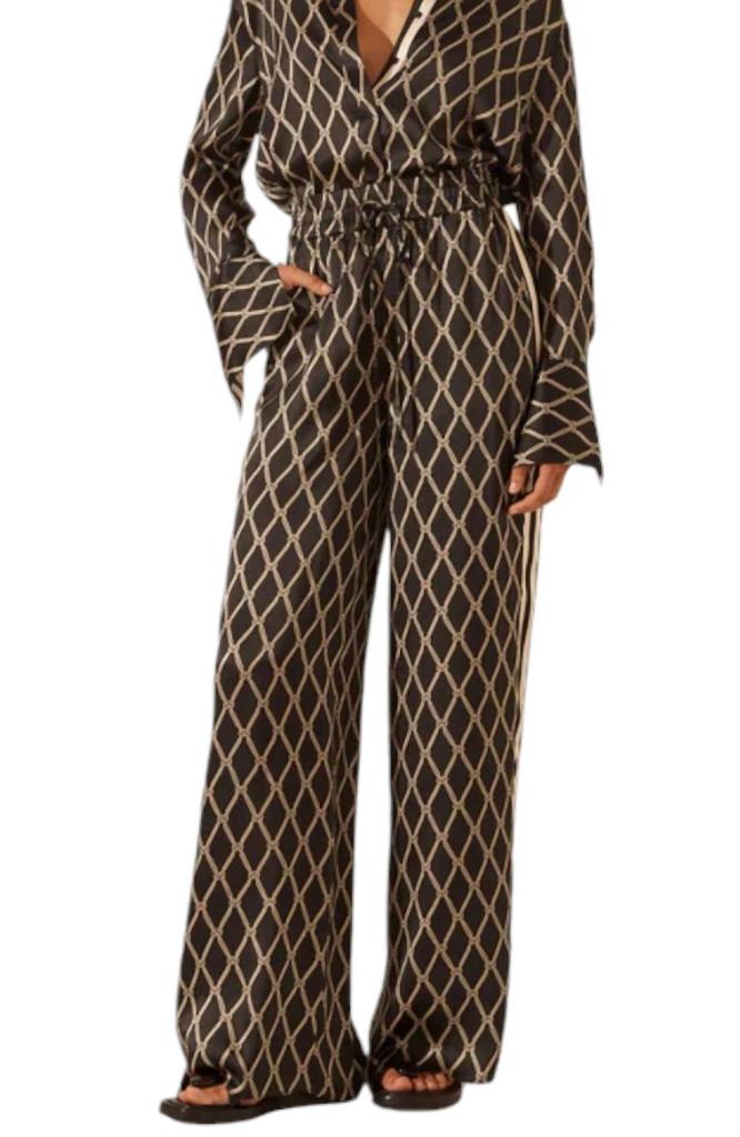 Shona Joy SILK CONTRAST RELAXED PANTS