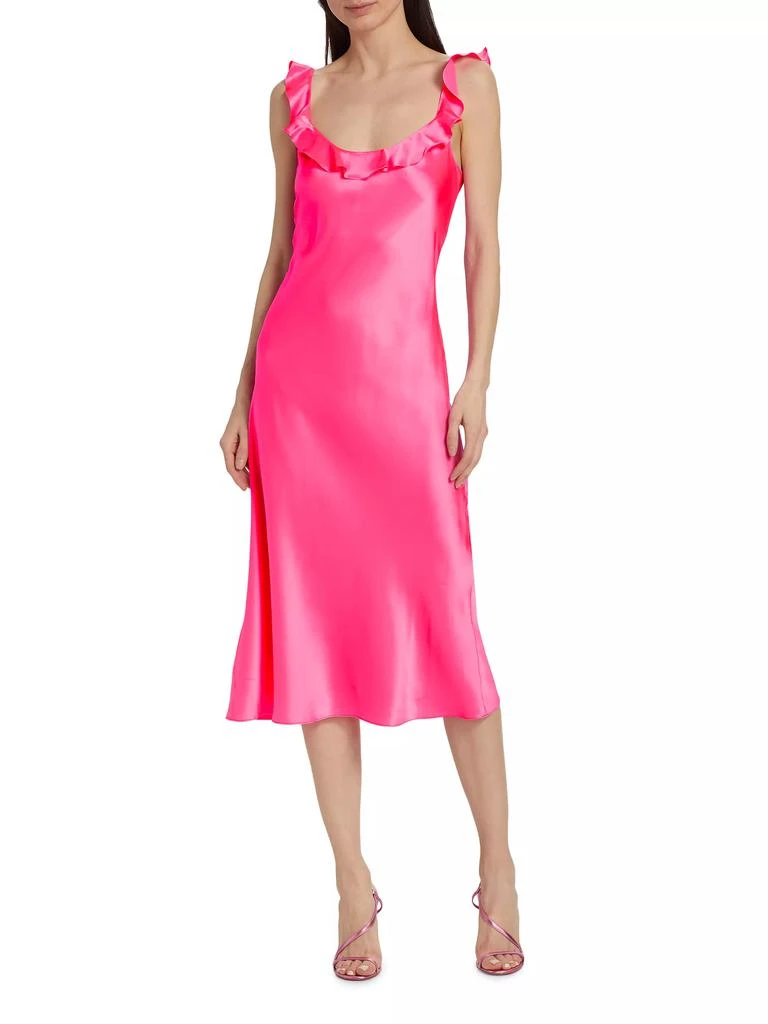 Amanda Uprichard Maelyn Silk Sleeveless Midi-Dress 2