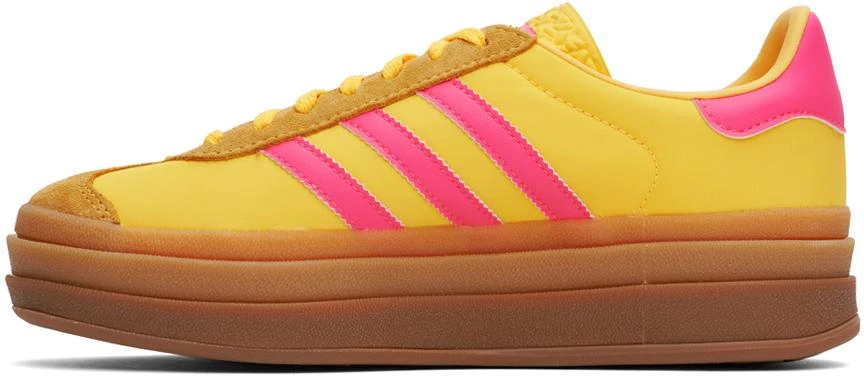 Adidas Yellow & Pink Gazelle Bold Sneakers 3