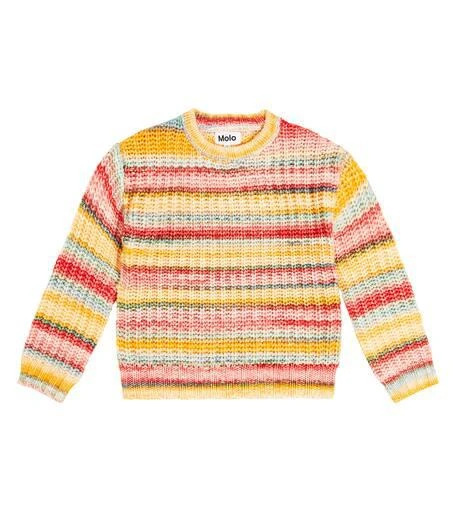 MOLO Gaylen striped cotton-blend sweater 1