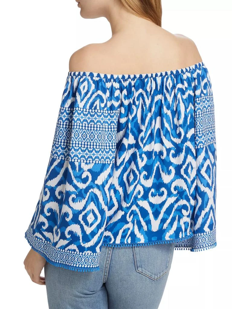 Alice + Olivia Devina Ikat Off-the-Shoulder Blouse 5