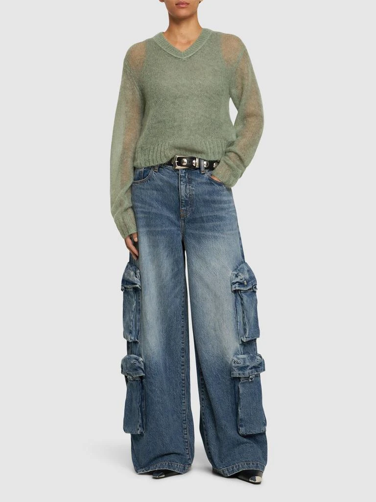 AMIRI Wide Cotton Denim Cargo Jeans 1